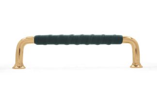 5060 Draghandtag mässing och läder 128 mm