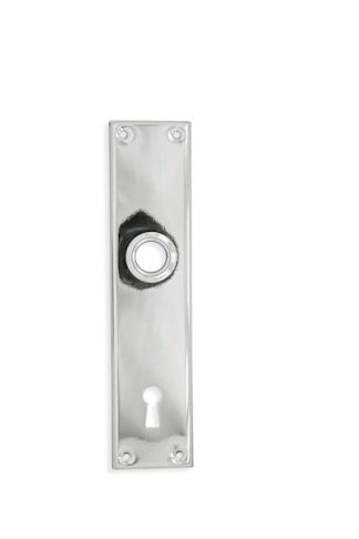 L63 Långskylt med nyckelhål nickel