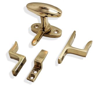 Fönstervred / Fönsterklinka Olackad mässing