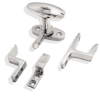 Fönstervred / Fönsterklinka Förnicklad mässing